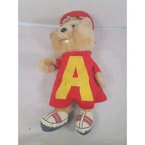 Vintage 1983 CBS Toys Alvin Chipmunk 10" Plush Stuffed Animal